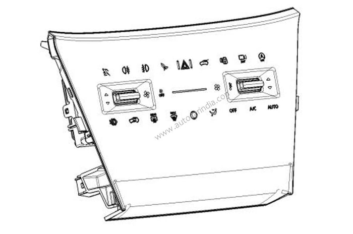 Tata Nexon facelift touch-based aircon controls leaked